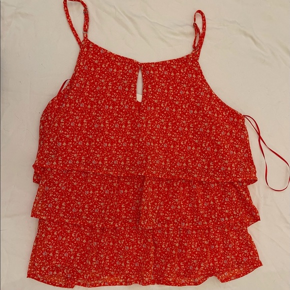 Floral ruffled tank top - Picture 2 of 3